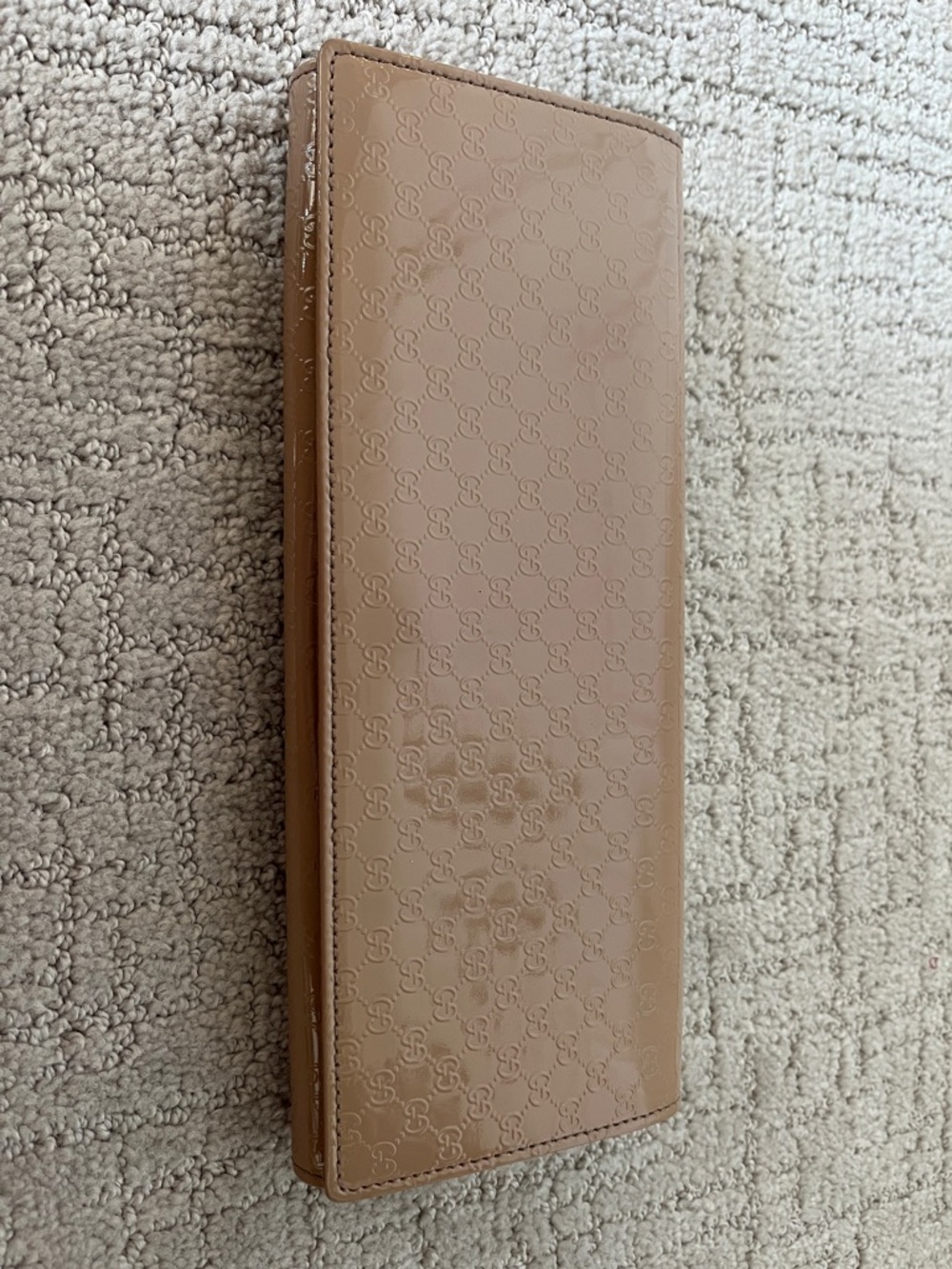 Gucci Tan Embossed GG Long Wallet
